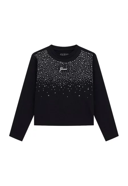 Блуза с декоративни камъни