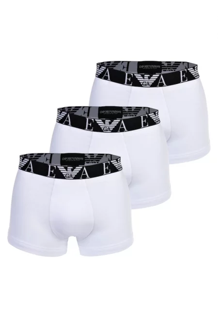 Боксерки с лого - 3 чифта - Бял