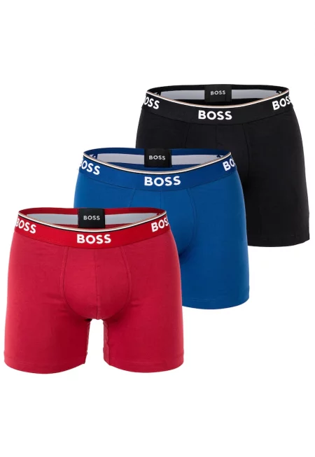 BOSS Мъжки боксерки BOSS - 3-pack - Boxer Briefs 3P Power - Cotton Stretch - Logo BoxerBr 3P Power 12957