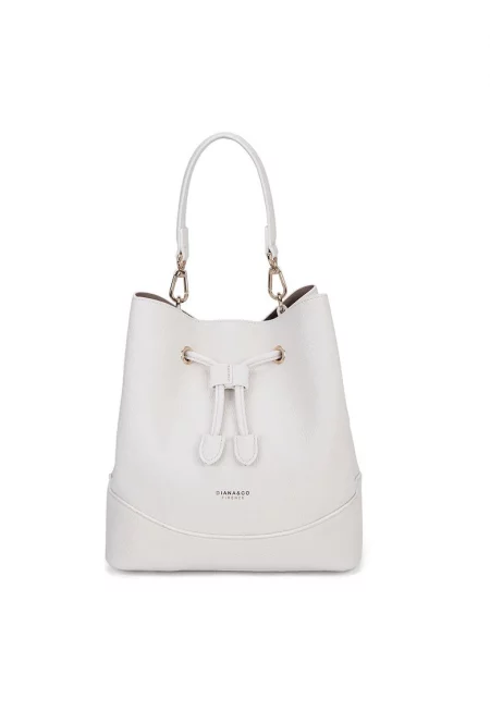 Чанта от еко кожа с лого - Бял