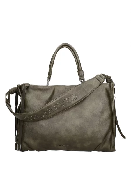 Чанта за рамо Alaric Elite от еко кожа - Тъмнозелен