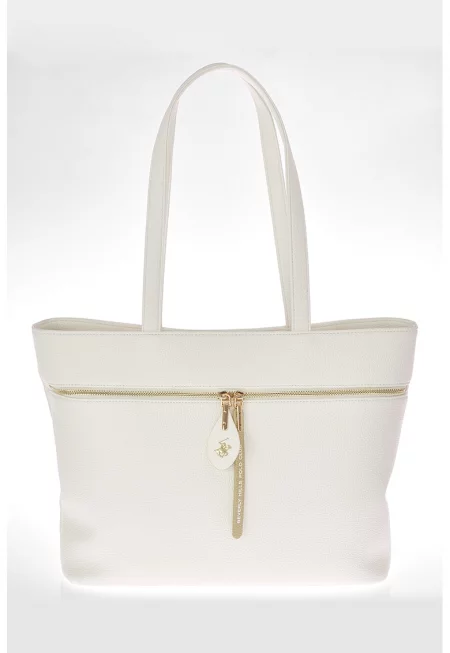 Чанта за рамо от еко кожа - Крем