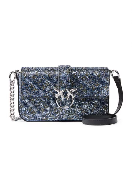 Чанта за рамо с декоративни камъни