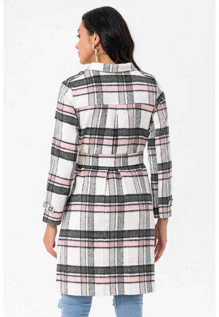 Дълго карирано яке тип риза Gloria