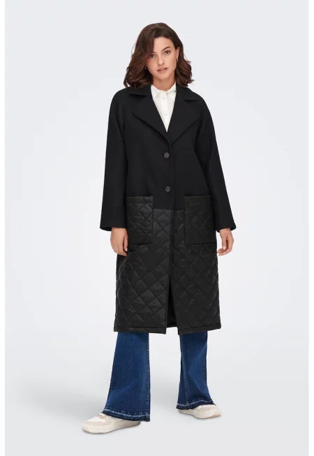 Дълго зимно яке с капитонирани детайли