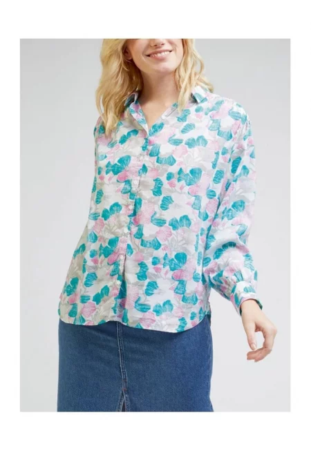 Дамска блуза -  многоцветна - памук - Многоцветен