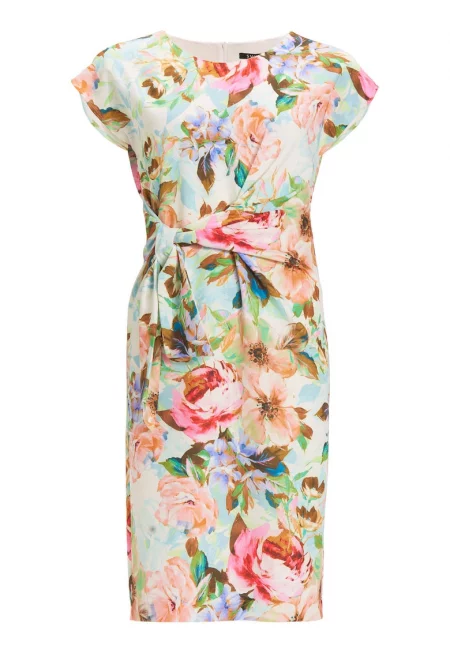 Дамска рокля  5AI20700 - Полиестер - Многоцветна