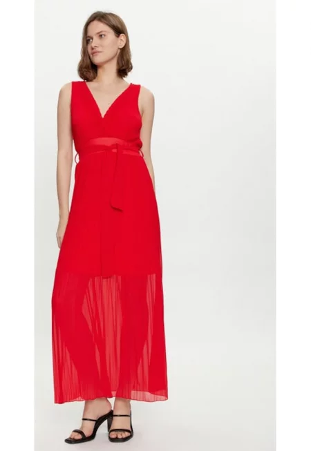 Дамска рокля -  80180 - Червена - Полиестер