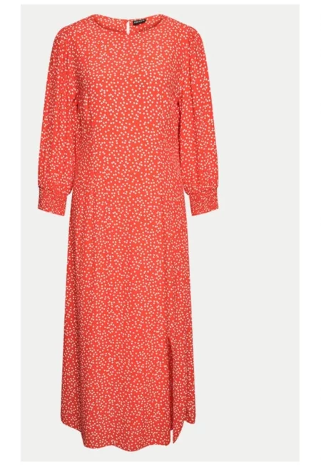 Дамска рокля -  88125 - Вискоза - Червена