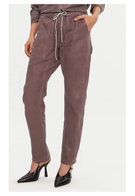 Дамски дънки  26554 Кафяви Памук - Кафяв