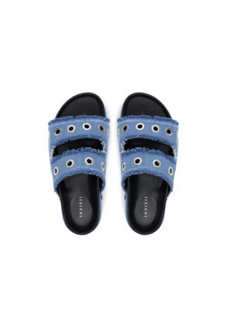 Дамски джапанки - 70103 -  Текстил - Тъмносин