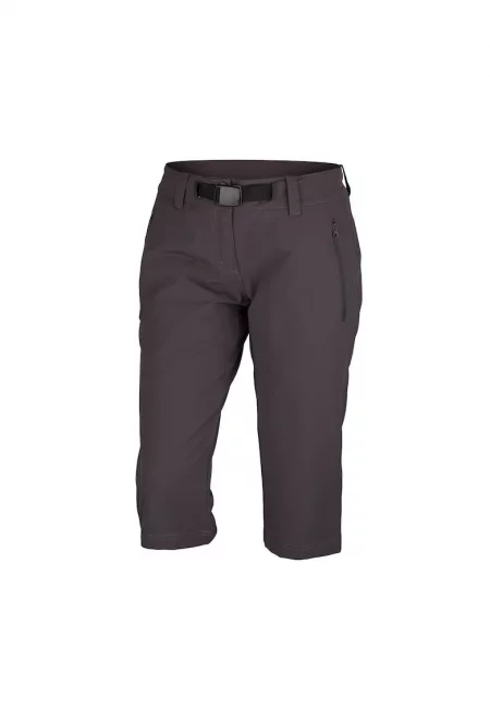 Дамски еластични панталони 3/4 с regular fit кройка Wendy - Сив