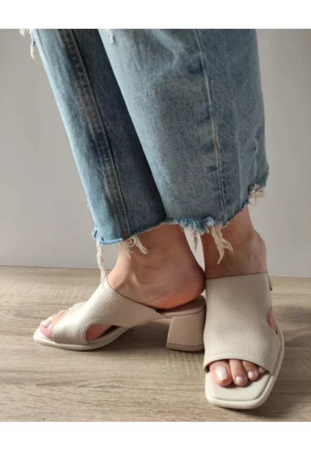 Дамски елегантни сабо  60022D 52-N Бежови - Бежови - Бежов