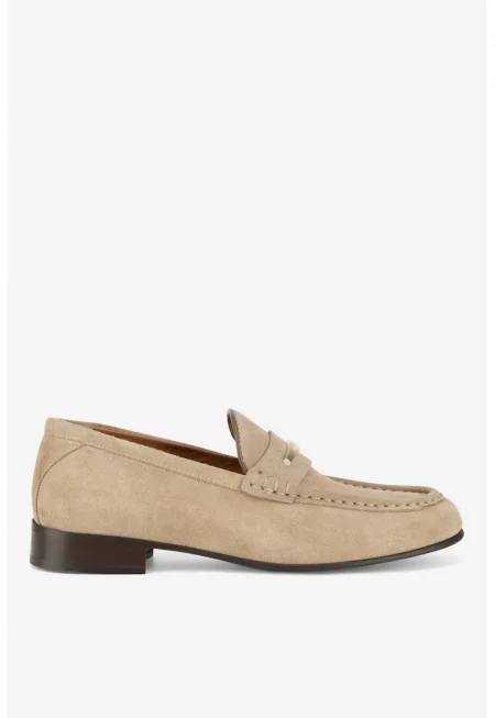 Дамски мокасини  5904862877228 - Велур - Бежов