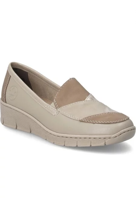 Дамски мокасини  Естествена кожа - Бежов