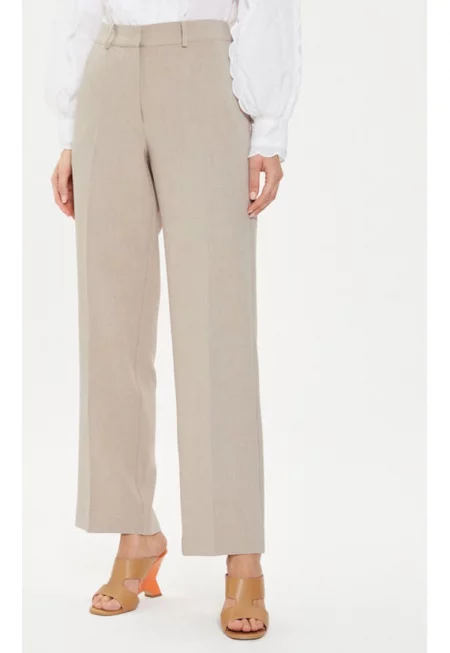 Дамски панталон -  303641276 - Полиестер/Вискоза - Сив - Сив