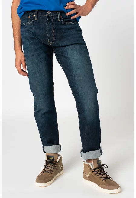 Дънки 502™ със стеснен крачол и захабен ефект - Тъмносин/Тъмносин