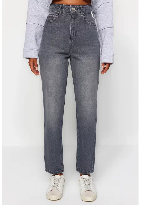 Дънки Mom Fit с висока талия