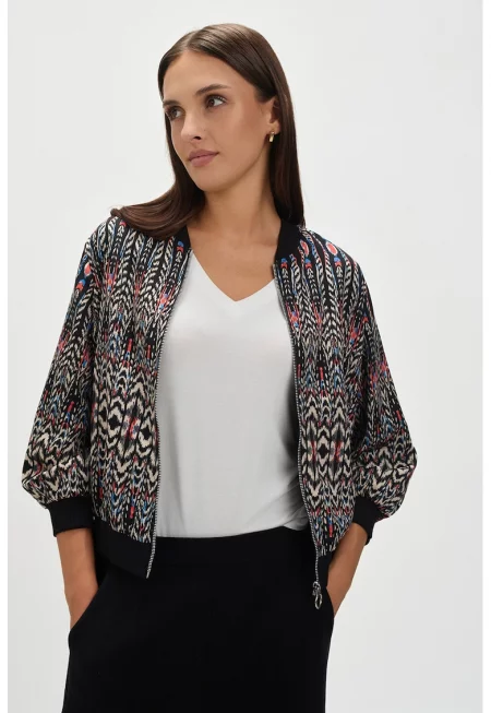 Десенирано сако с цип