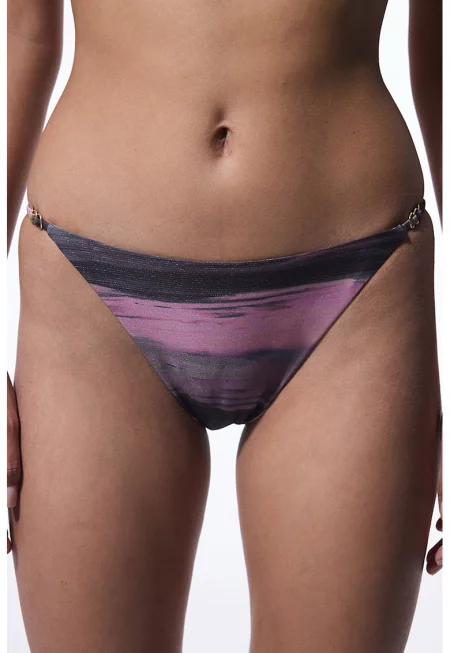 Долнище на бански с брокат - Прашно розово/Антрацитно сиво