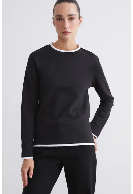 Двуцветна блуза