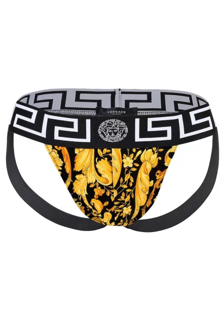 Джокстрап с лого - Златист/Черен