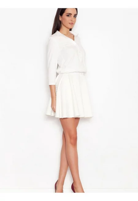 Ежедневна рокля  ежедневна - удобна - лека материя - бяла