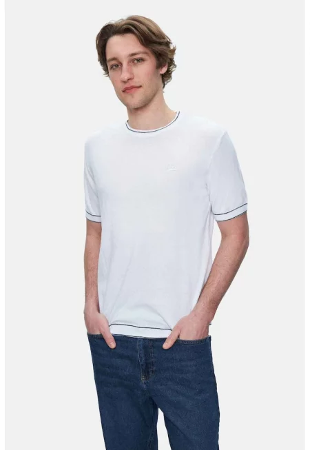 Fared Regular Fit Crewneck T-shirt - Бял
