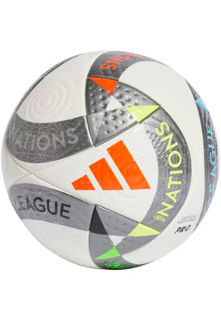 Футболна топка Adidas UEFA Nations League - Размер 5 - Бял/Сив
