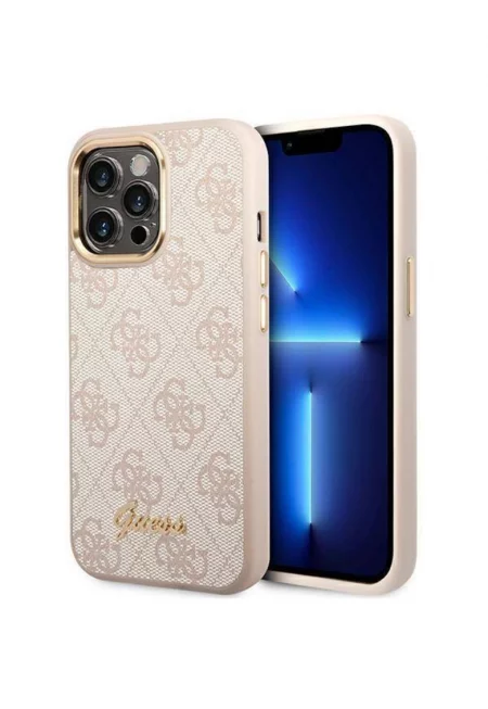 Калъф  PC/TPU 4G metallic - За iPhone 14 Pro Max - Розов