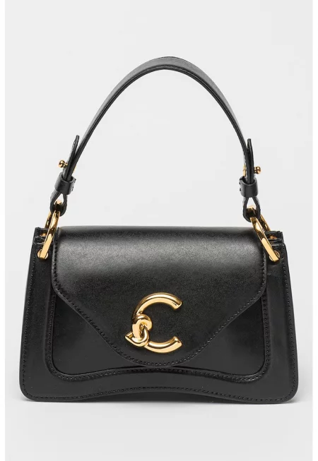 Кожена чанта през рамо с отделяща се презрамка