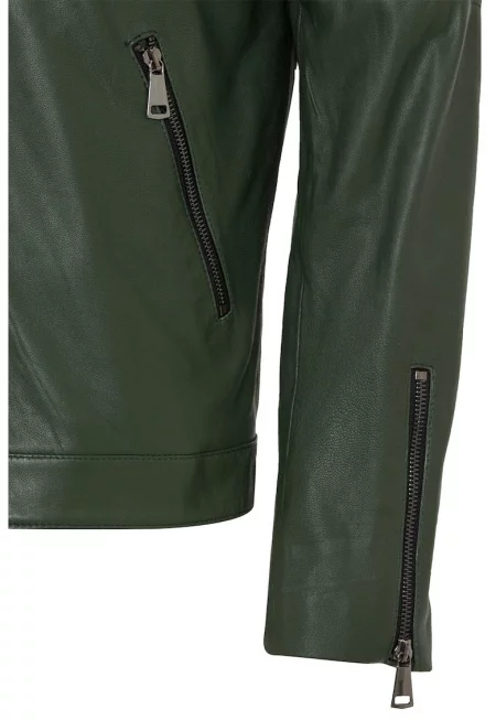 Кожено яке с джобове с цип