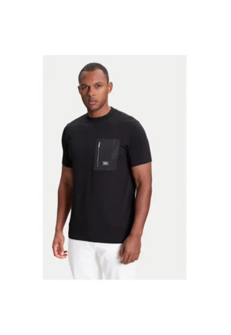 Мъжка тениска  755046 553235 - Памук - 547679 - Черен