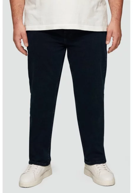 Мъжки дънки Casby - голям размер - Hyperstretch - средна талия и кройка Regular fit - . Големи размери. - Тъмно морско синьо