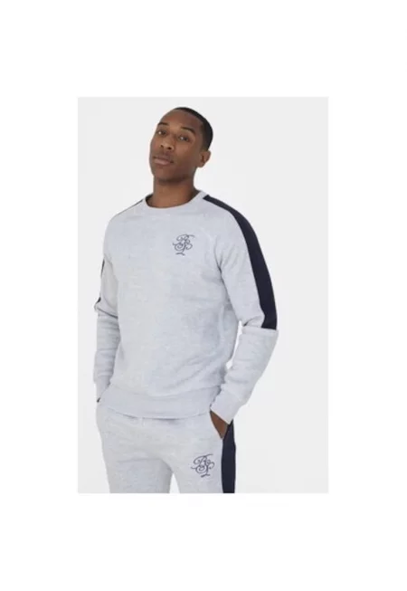 Мъжки суитшърт -  303975814 - Полиестер/Памук - Сив