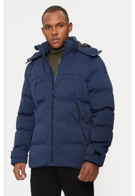 Мъжко яке -  304967986 - Полиестер - Син - Син