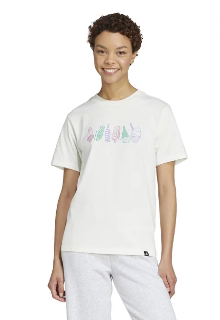 Памучна тениска с овално деколте