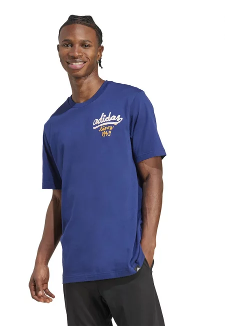 Памучна тениска с принт на гърба