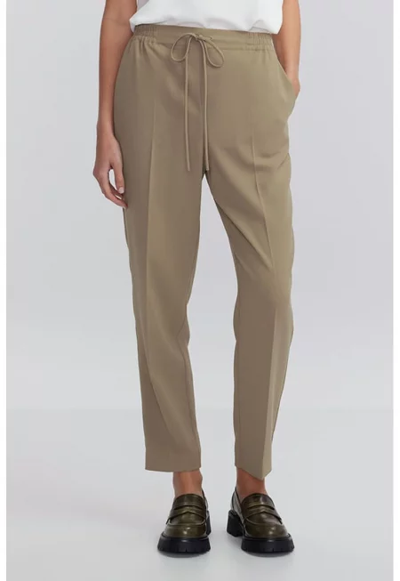 Панталон с връзки - Светлокафяв