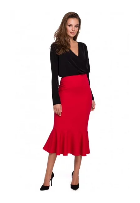 Пола тип молив -  Полиестер - Червена