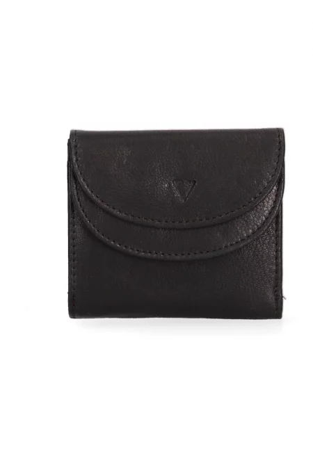 Портмоне от еко кожа с външен джоб - Черен