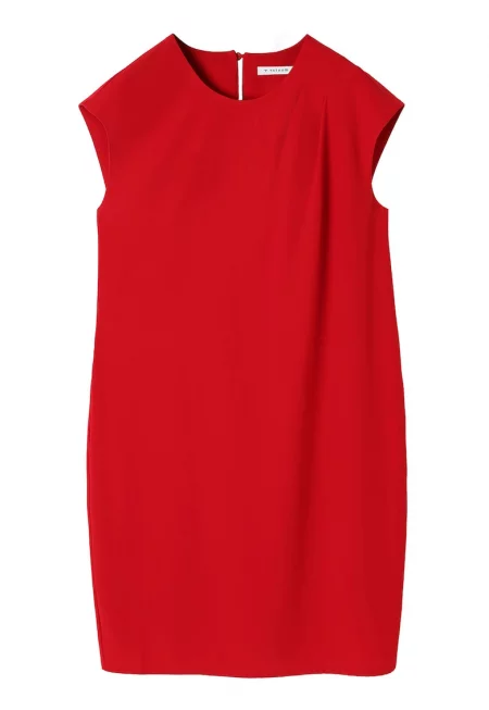 Права къса рокля - Аленочервен