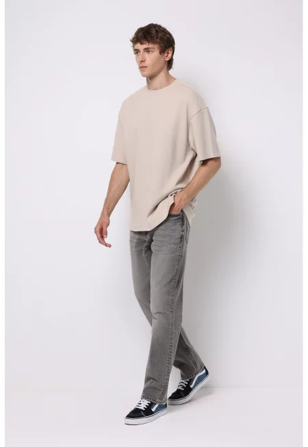 Прави дънки 047 Johan - Tъмносив