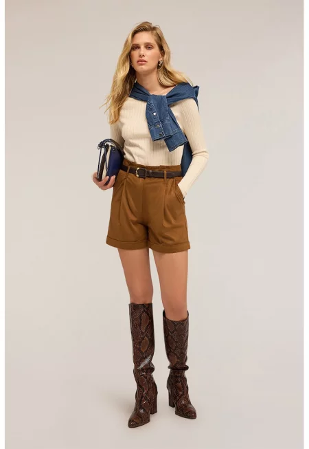 Пуловер с деколте тип лодка