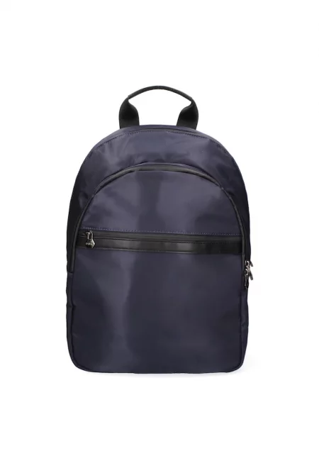 Раница с мрежест гръб и цип - Тъмносин