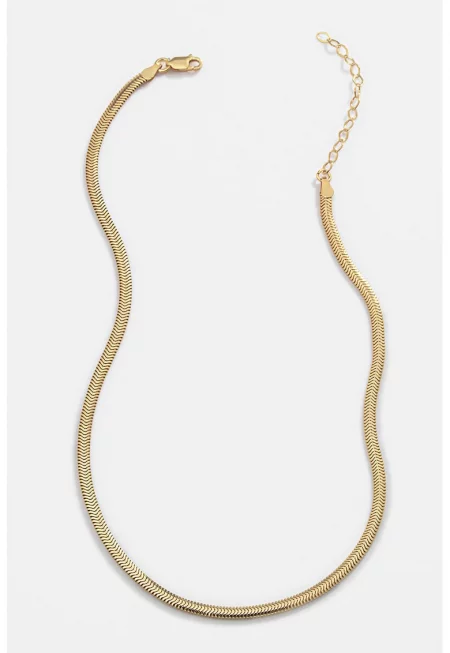 Регулируемо сребърно колие - Златист