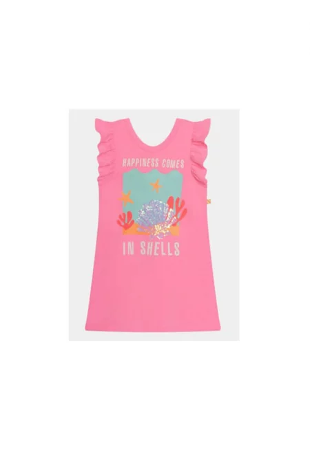 Рокля за момиче -  303640033 - Полиестер/Памук - Розова