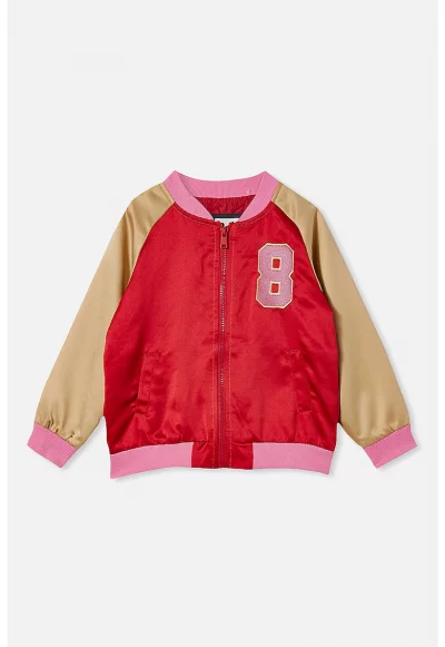 Сатинирано яке бомбър с цип