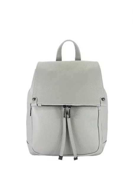 Сива раница от естествена кожа 8914 M6 16958 - Сив