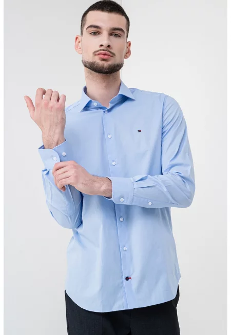 Слим риза с памук